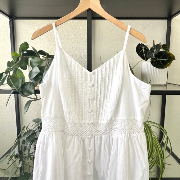 Torrid Delicate White Button Dress - Size 1X - Picture 2 of 7